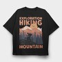 Exploration Hiking Mountain, Tricou Oversize Barbati (Unisex)