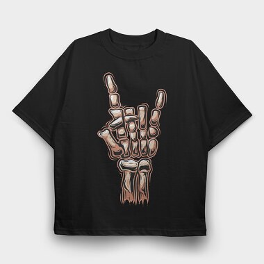 Finger Wave Hand, Tricou Oversize Barbati (Unisex)