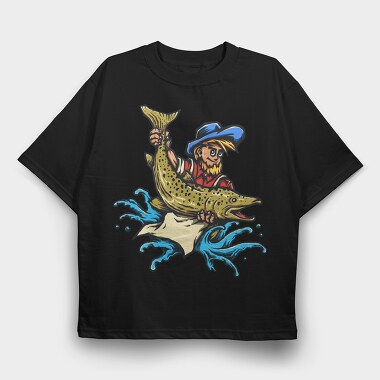 Fishermans Catch, Tricou Oversize Barbati (Unisex)