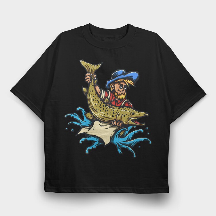 Fishermans Catch, Tricou Oversize Barbati (Unisex)