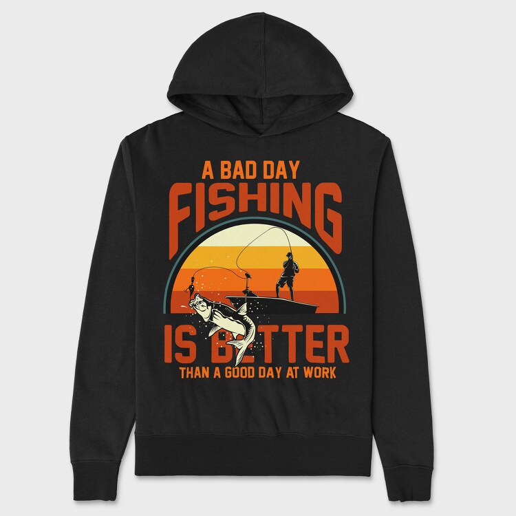 Fishing Better Than Work, Hanorac Oversize Barbati (Unisex)