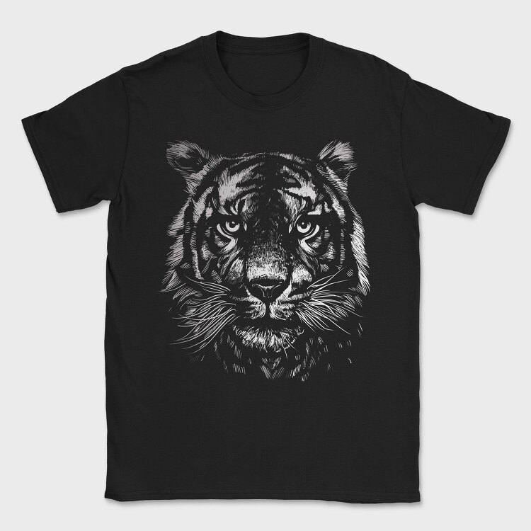 Tiger Monochrome, Tricou Barbati (Unisex)