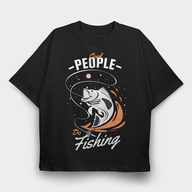 Fishing Cool, Tricou Oversize Barbati (Unisex)