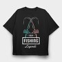 Fishing Duel, Tricou Oversize Barbati (Unisex)