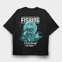 Fishing Fun Fisherman, Tricou Oversize Barbati (Unisex)