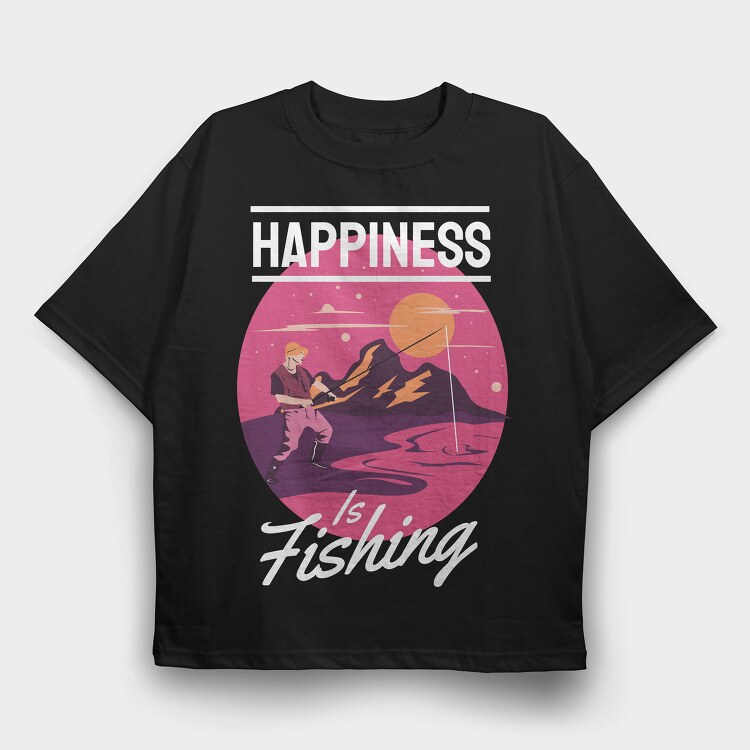 Fishing Is Life, Tricou Oversize Barbati (Unisex)