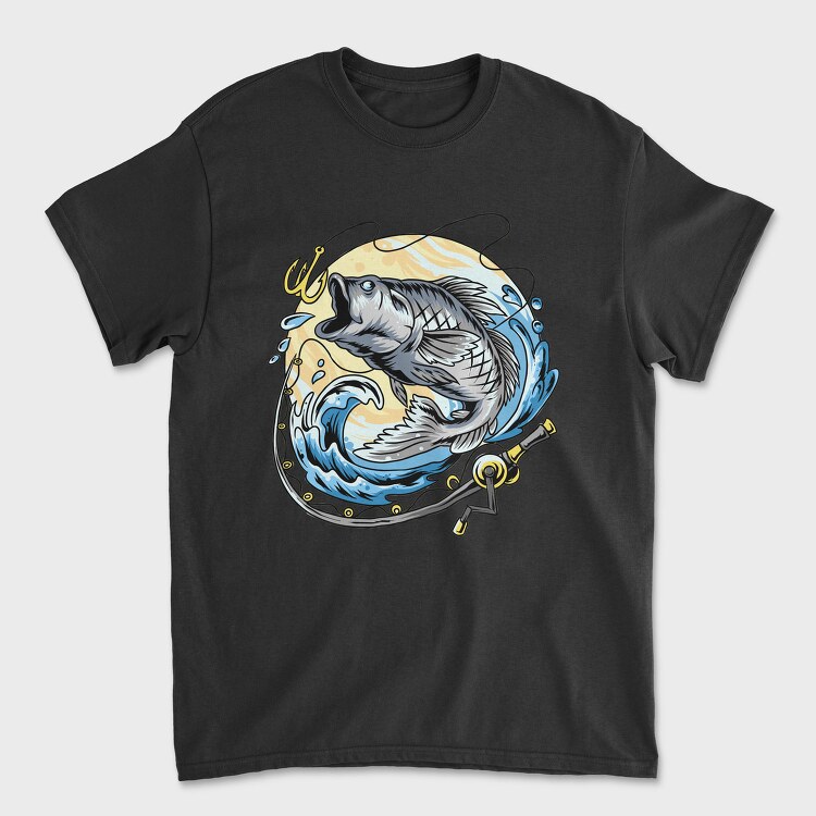 Fishing Moon Catch, Tricou Barbati (Unisex)
