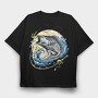 Fishing Moon Catch, Tricou Oversize Barbati (Unisex)
