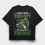 Fishing Therapy Bass, Tricou Oversize Barbati (Unisex)