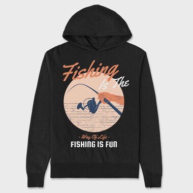 Fishing Way Of Life, Hanorac Oversize Barbati (Unisex)