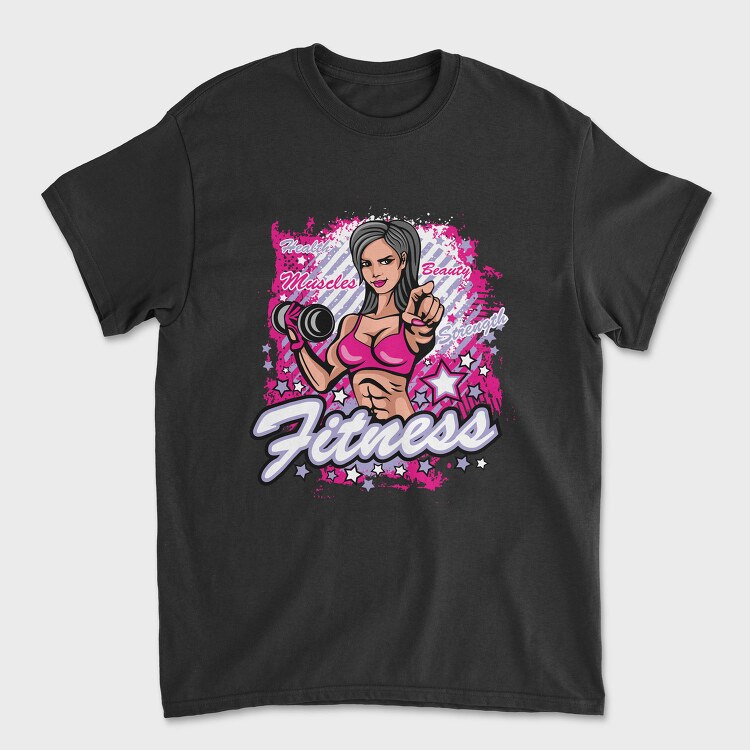 Fitness Girl Power, Tricou Barbati (Unisex)
