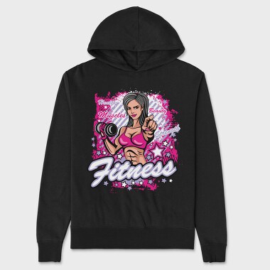 Fitness Girl Power, Hanorac Oversize Barbati (Unisex)