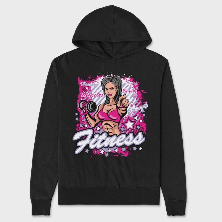 Fitness Girl Power, Hanorac Oversize Barbati (Unisex)