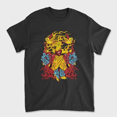 Flame Angel Roses, Tricou Barbati (Unisex)
