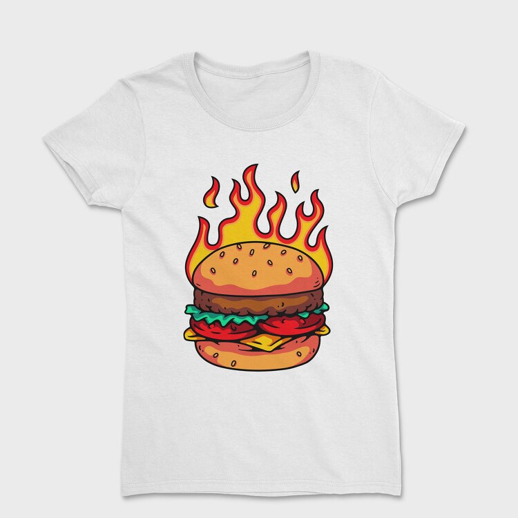 Flaming Burger Feast, Tricou Femei
