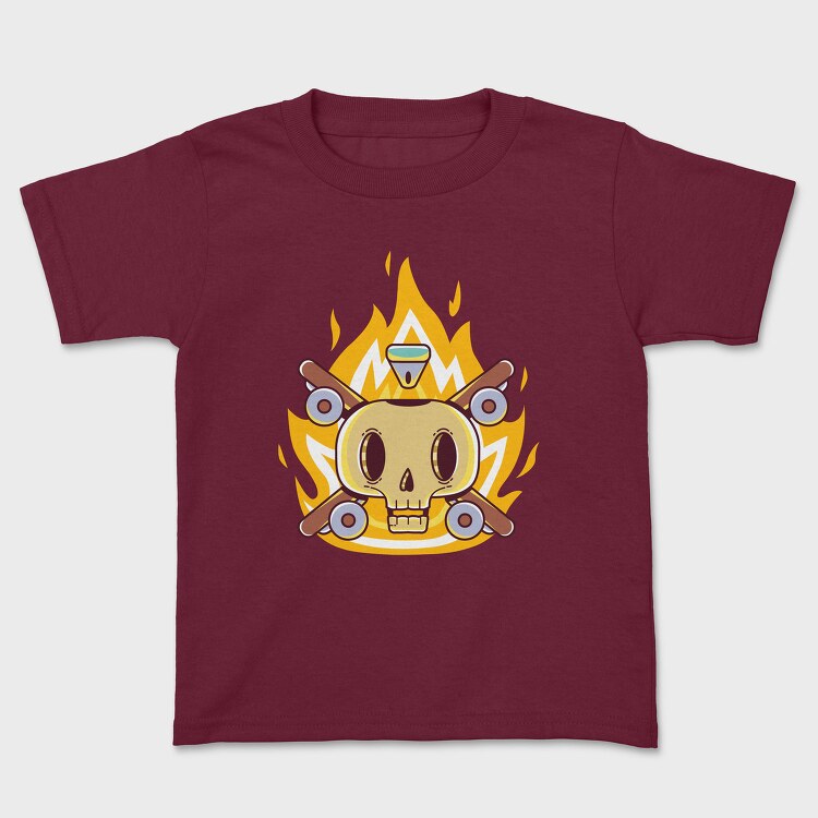 Flaming Skull Wheels, Tricou Copii