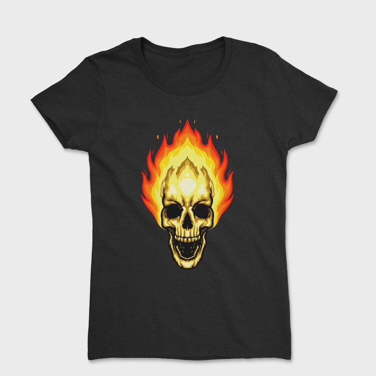 Flaming Skull, Tricou Femei