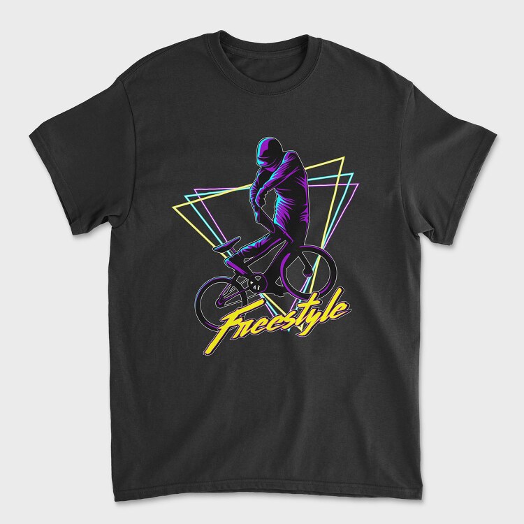 Freestyle Neon Cyclist, Tricou Barbati (Unisex)