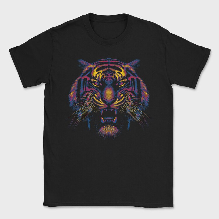 Tiger Colorful, Tricou Barbati (Unisex)
