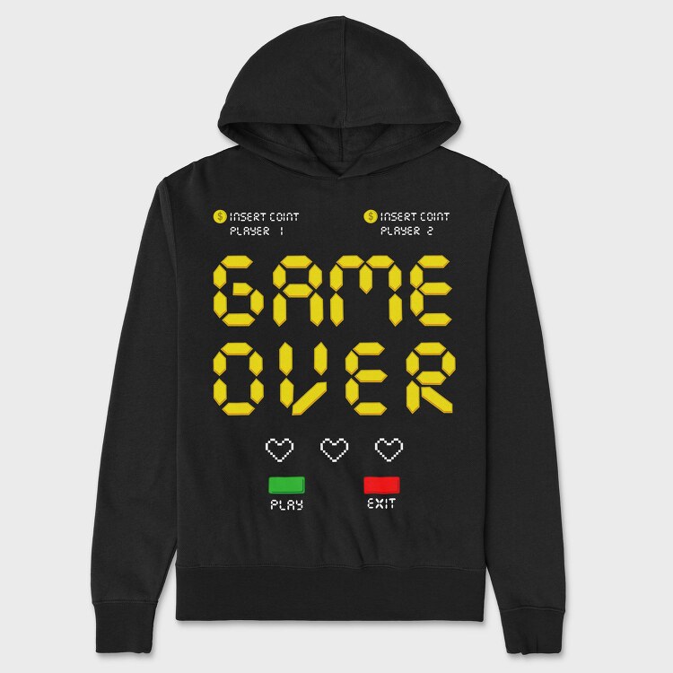 Game Over Cash, Hanorac Oversize Barbati (Unisex)