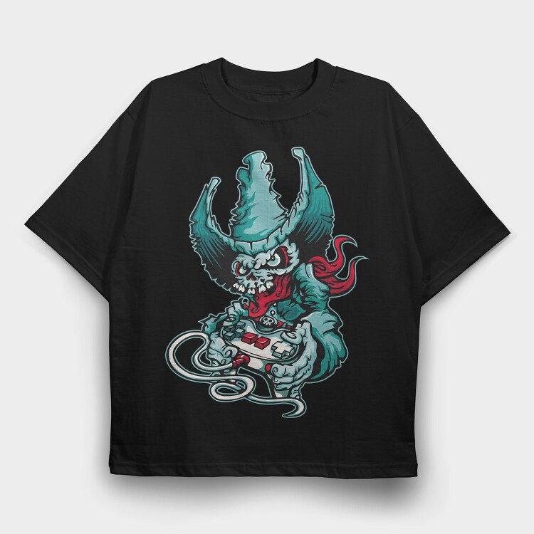 Gamer Demon, Tricou Oversize Barbati (Unisex)