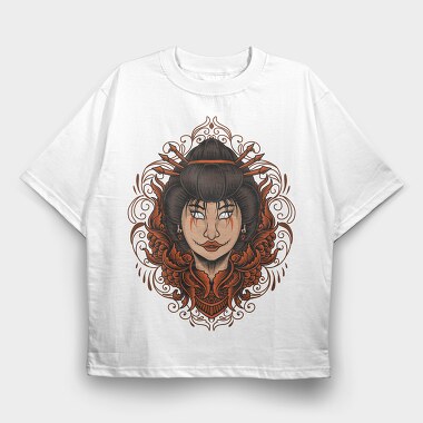 Geisha Arrows, Tricou Oversize Barbati (Unisex)