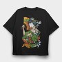 Geisha Koi Fan, Tricou Oversize Barbati (Unisex)