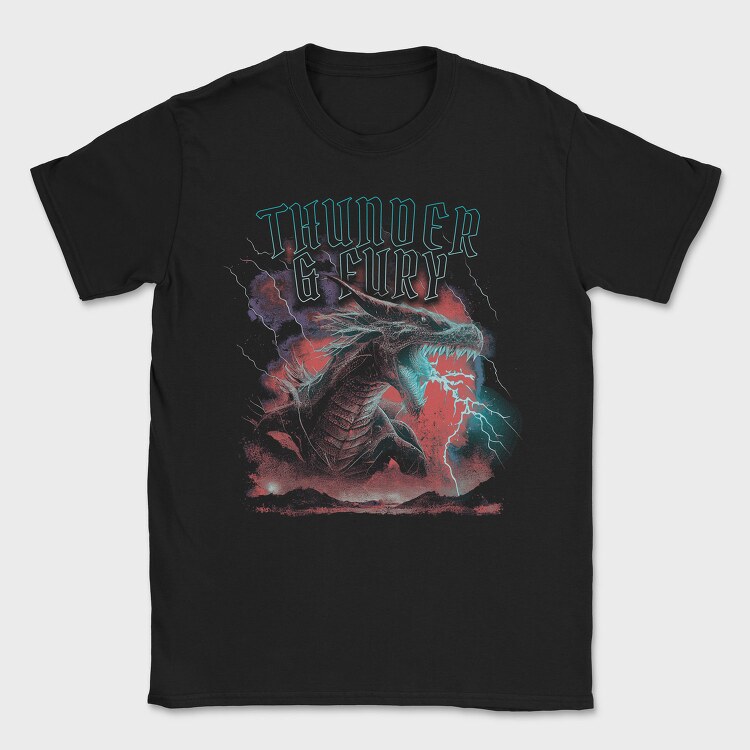 Thunder and Fury Dragon, Tricou Barbati (Unisex)