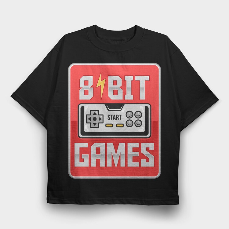 8 Bit Gaming Nostalgia, Tricou Oversize Barbati (Unisex)