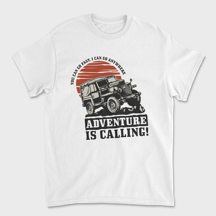 Adventure Calling Jeep, Tricou Barbati (Unisex)