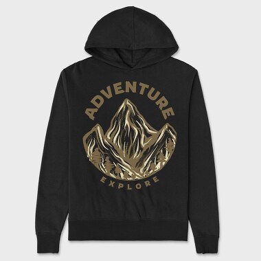 Adventure Explore Mountain, Hanorac Oversize Barbati (Unisex)