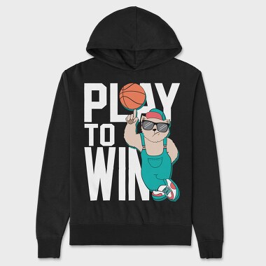 Basketball Bear Cool, Hanorac Oversize Barbati (Unisex)