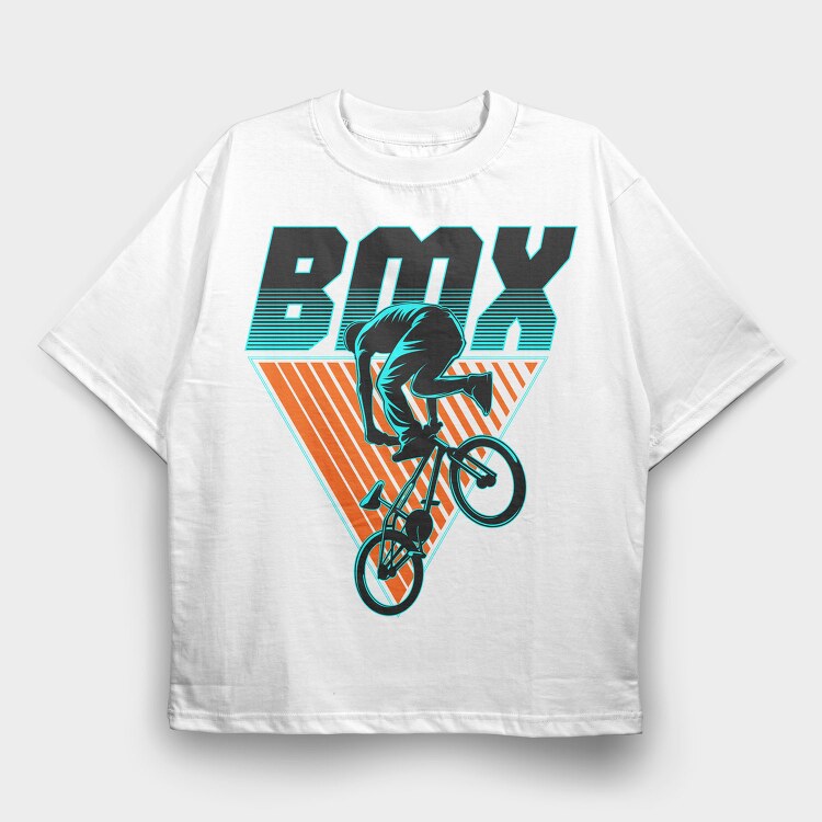 Bmx Neon Stunt, Tricou Oversize Barbati (Unisex)