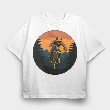 Bmx Racer 80, Tricou Oversize Barbati (Unisex)