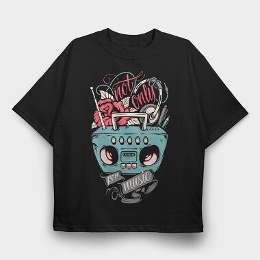 Boombox Boom Life, Tricou Oversize Barbati (Unisex)
