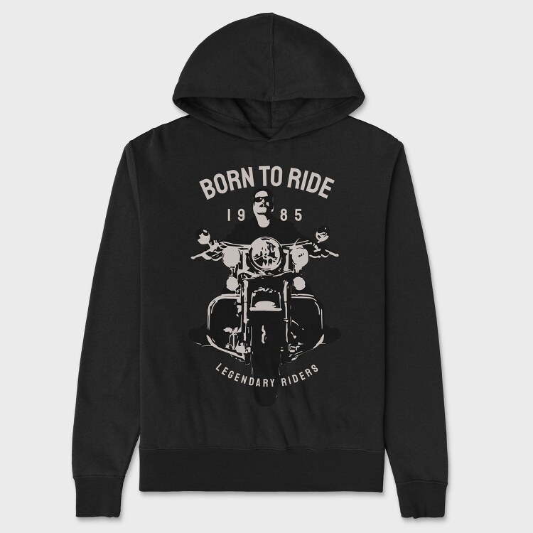 Born To Ride 1985, Hanorac Oversize Barbati (Unisex)