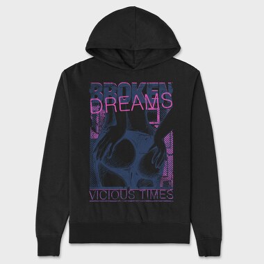 Broken Dreams Times, Hanorac Oversize Barbati (Unisex)