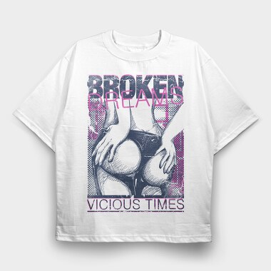 Broken Dreams Times, Tricou Oversize Barbati (Unisex)