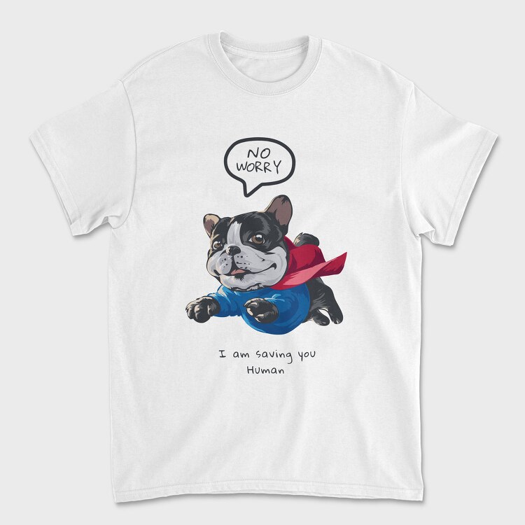 Bulldog Superhero, Tricou Barbati (Unisex)