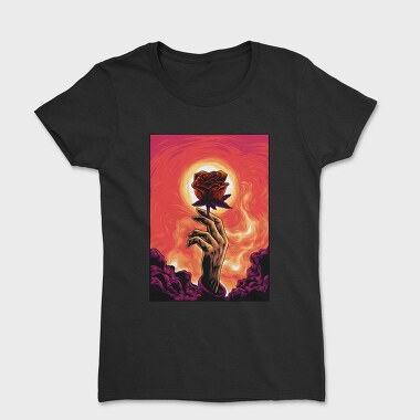 Burning Rose Hand, Tricou Femei