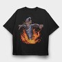 Burning Scarecrow, Tricou Oversize Barbati (Unisex)