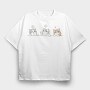 Cat Talk Chat, Tricou Oversize Barbati (Unisex)