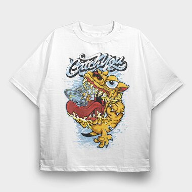 Catch Me Now, Tricou Oversize Barbati (Unisex)