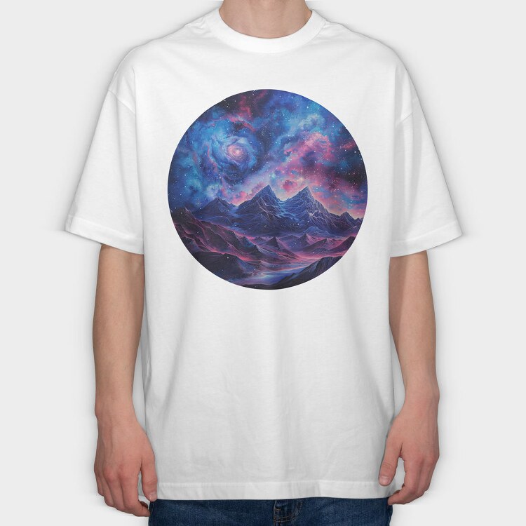 Cosmic Mountain Spirit, Tricou Oversize Barbati (Unisex)