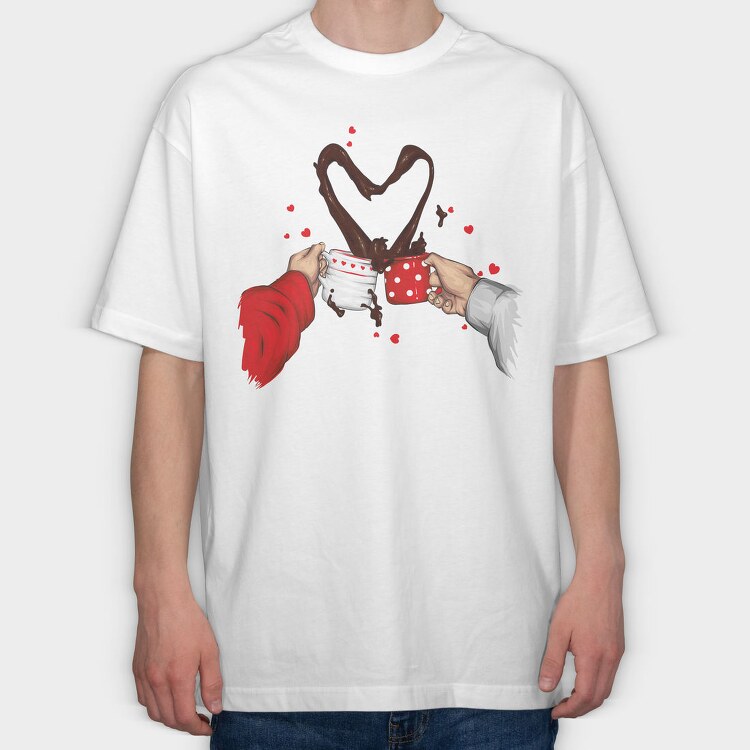 Chocolate Love Splash, Tricou Oversize Barbati (Unisex)