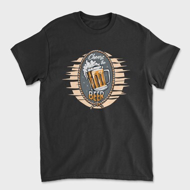 Cheers The Beer Mug, Tricou Barbati (Unisex)