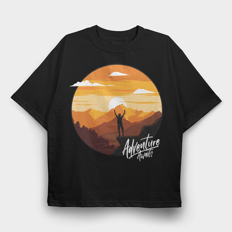 Adventure Summit, Tricou Oversize Barbati (Unisex)