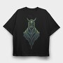 Dark Skull Hood, Tricou Oversize Barbati (Unisex)