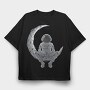 Astronaut Moon Meditation, Tricou Oversize Barbati (Unisex)