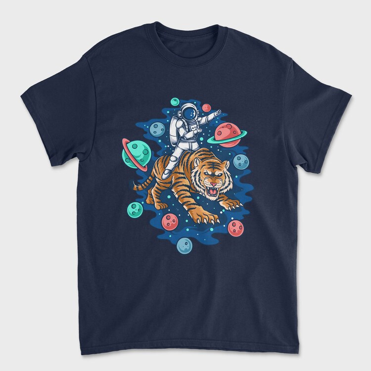Astronaut Tiger Space, Tricou Barbati (Unisex)